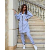 Women's Hooded Long Zip Up Sweatshirt Jogger Pant Set Loose Fit Solid Color Fleece Two Piece Tracksuit Outfit 2026 S