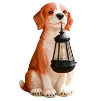 Sun Powered American Cocker Spaniel Figure Light For Yard Enhancement Featuring LED Warm Light And Water Resistant Construction