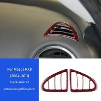 Carbon Fiber Interior Vent Stickers for Mazda RX8 2004-2011 - Side Air Outlet Trim Decor 200000182:691