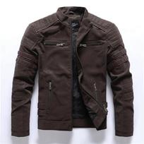 Odinė striukė Biker Riding Suit Skrydžio kostiumas Kasdienis vyriškas odinis striukė L