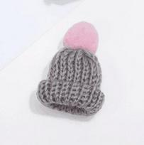 Korean Handmade Woolen Christmas Hat Brooch - Cute Pin Accessory for Women and Children