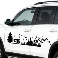 Car Body Side Stickers 160cmx36cm Waist Line Sticker for Vehicle Bus Cargo Panel SUV