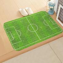 Football Field Fixed Facecloth Floor Mats Machine Washable Doorway Living Room Rugs Bedroom Playful Area Non-slip Carpets 40cm x 60cm