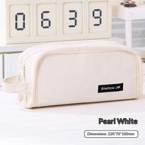 Large Capacity Pencil Case, Korean Style, Multi-functional Stationery Box, Children's Canvas, Simple and High-value.