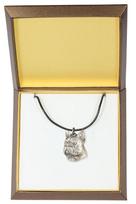 French Bulldog, Frenchie II - Dog necklace in gift box, silver-plated locket for dog fan, striking pendant by Art-Dog brand