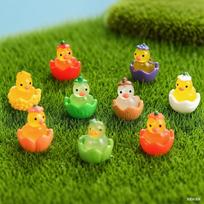 10 / 20pcs Luminous Mini Resin Ducks Glow in The Dark Vegetable Fruit Style Duck Tiny Animals Figures Ornament Ideal for Potted Decor