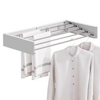 Carbon Steel Invisible Clothes Drying Rack 60CM 5 Rods Folding Clothes Hanger Large Capacity Wall Mounted Hidden Drying Rack