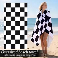 Extra Large Soft Luxury Oversized Beach Towel | Microfiber Polyester, Strong Wrapping Properties, Suitable For Beach And Swimmin W30*H60(CM)