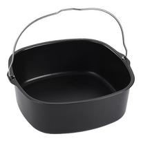 Neapsunkęs oro keptuvės kepimo skardos įdėklas - Kvadratinė pyrago ir duonos forma Non-stick juoda