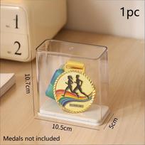 Acrylic Medal Display Case Stackable Transparent Storage Box Desktop Organizer for Sports Competition Awards A1