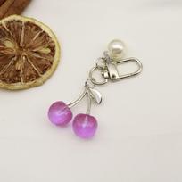 Cherry Pendant Keychain: Cute, Creative, 3D Fruit Charm