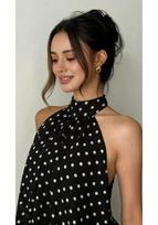 Neck Cross Strap Slim Fit Open Back Dress with Waist Cinching - Sexy Holiday Island Style S