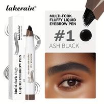 Multi Fork Fluffy Liquid Eyebrow Pen,Natural Hair Like Brows,Waterproof and Long Lasting,Eyebrow Pencil Hairline Pencil 2 in 1,Water Eyebrow Pencil 01