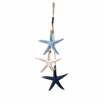 Hand Painted Ocean Wall Art Jute Rope Handmade Wall Ornament  Living Room Art Starfish