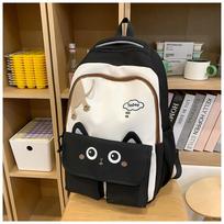 High value, fresh and sweet, cute cat backpack, lightweight and large-capacity backpack for junior high school students