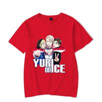 New Anime YURI!!! on ICE T-Shirt Men Women T Shirt Ice-skating Cosplay Clothes Streetwear Tee Shirt Plus Size Tops S