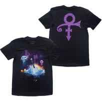 Men's Prince Lotus Flower (Back Print) Slim Fit T-shirt  Black 2XL