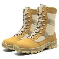 Men's Wide Width Tactical Boots Desert Hiking High Top Ankle Boots Waterproof Non-Slip Outdoor Combat Shoes for Travel 37