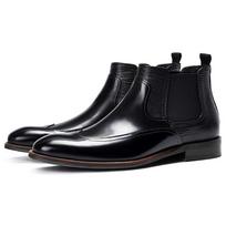 Chelsea Boots for Men Luxury Retro Men Ankle Boot Classic Business Dress Shoes designer British Style High-top Casual Shoes Male 38