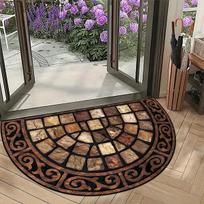 Entrance Carpet Home Door Entry Mat Outdoor Garden Decorative Carpets Luxury Welcome DoorMats Semi-circular Rug Tapete De Entra 50X80cm
