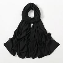 Premium Chiffon Hijab Scarf For Women Turban Veil Good Stitching Scarves Solid Color Muslim Woman Hijabs Plain Headscarf Ramadan