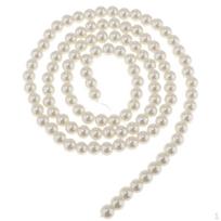 Pearl Beads Resin Round Loose Making Bracelet Necklace 8mm Off white