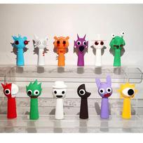 Sprunki v4 Action Figures Toys Sprunky Figures Model Game Model Ornament Toy Birthday Christmas Kids Gifts gray