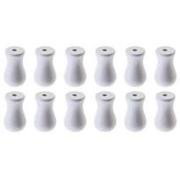 12 Pieces Wood Tassels Pendants for Blind or Shade Window Rolling Curtain Wood Cord Knobs Pull End for Home Decoration