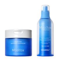 MEDI-PEEL Aqua Mooltox Sparkling 2-Step Skincare Set (Pad 300ml + Essence 100ml) Deep Hydration & Pore Refining Kit