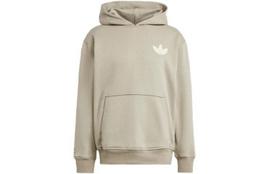 Adidas Originals PREMIUM GRAPHIC Sweatshirts Men's Pebble Silver Gray Hooded Moderate Regular IV9697 M