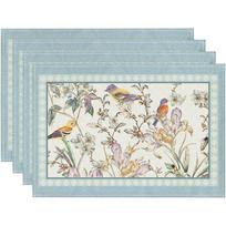 Flower and Bird Pattern Meal Mat Insulation Table Mat Home Kitchen Dining Room Desktop Decoration Accessories 2PCS