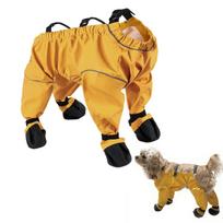 Breathable Pet Pants with Foot Cover Antislip and Dirt Resistant Dog Trousers with Foot Cover Indoor and Outdoor Use (YELLOW,S)
