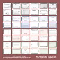 Freehand Line Sticky Notes with Coffee Stain and Film Pattern for Journal Decoration No Specification white