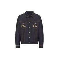 Evisu SS21 Scroll Large M And Jacquard Small Seagull Patch Denim Jacket Men Jacket Denim-Blue 2ESHTM1DJ797LF XXL