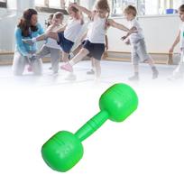Vaikų plastikiniai rankiniai hanteliai Saugus Įdomus Treniruočių strypas Vaikų Treniruotės Fitnesas Sportinis Žaislas Darželiui Žalias gray