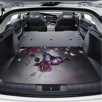 1Pcs Purple Butterfly Car Trunk Mat Anti Slip Cargo Liner Waterproof Storage Protector for SUV Sedan 75*100cm