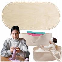 Large Moses basket Base for a plywood basket 41x81cm for crocheting