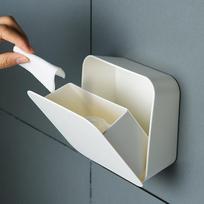 Abs Plastic Wall Mount Storage Box With Lid For Bathroom Kitchen Bedroom Organizer