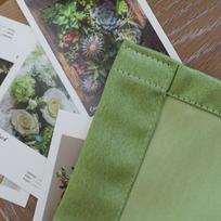 Small Fresh Lemon Green Wood Grain Carved Blackout Cloth Curtains 2.8 meters door width