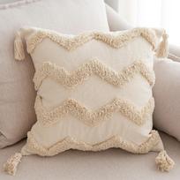 Simple Modern Tufted Tassel Pillow Sofa Living Room Lumbar Pillow Nap Pillow Bed Back Cushion Core-free Pillow Case 30 * 50Cm (without core)
