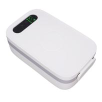Heated Lunch Box 304 Stainless Steel Battery Powered Cordless Electric Lunch Box Portable Food Warmer for Car Work L