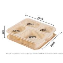 Degradable 4-Compartment Disposable Lunch Box