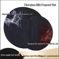 Flame Retardant Outdoor Grill and Fire Pit Mat - Deck and Patio Protector 11 inches (28 cm) Black