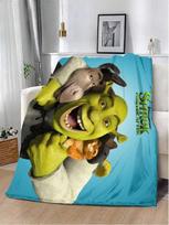 Juokingas S-Shreksas Animacinis Pliušinis Antklodis, Pikniko Antklodės, Šiltas, Jaukus, Kelionėms, Namams 75X95CM pilka spalva