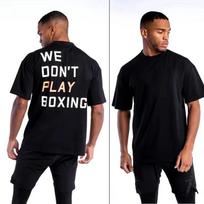 2026 Fashion New Warm Boxing Letter We Dont Play Boxing 3D Printed Tshirt Oversized Womens and Mens Tshirt Plus Size L