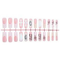 Wearable Black & White Butterfly Cross Nail Art Gel Stickers - Dark Sweet Style