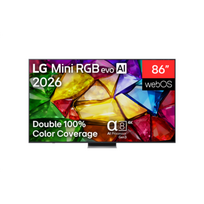 LG 4K evo AI Mini RGB TV | 86MRGB87B3B | 86 | Smart TV | webOS | UHD | Black | 86MRGB87B3B.AEU