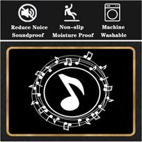 Professional Soundproof Drum Mat, Non-Slip Cover for Bass Snare Jazz Electronic Drums, Noise Reduction Floor Pad rug 50x80cm