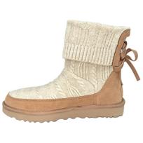 UGG CLASSIC MINI CABELLE KNIT Žemi sniego batai iki pusės blauzdos Moteriški Rudi 1174578-NCHS 38 beige