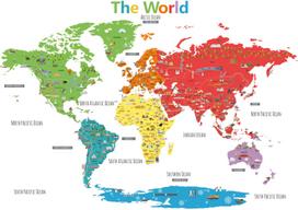 DECOWALL Extra Large World Landmarks Wall Sticker Wall Art Sticker for DIY Suitable for and Children Bathroom Bedroom Decor DL3-1902 (164x90 cm) -